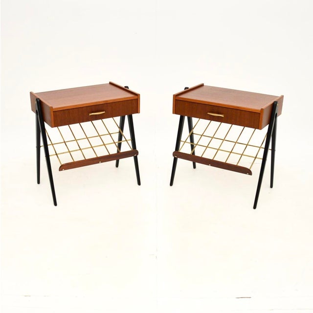 Swedish Teak Bedside Tables, 1960s, Set of 2 For Sale - Image 12 of 12