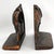 American Pair of Cast Iron Riderless Iron Horse Bookends Copper Patina Circa 1930 For Sale - Image 3 of 10