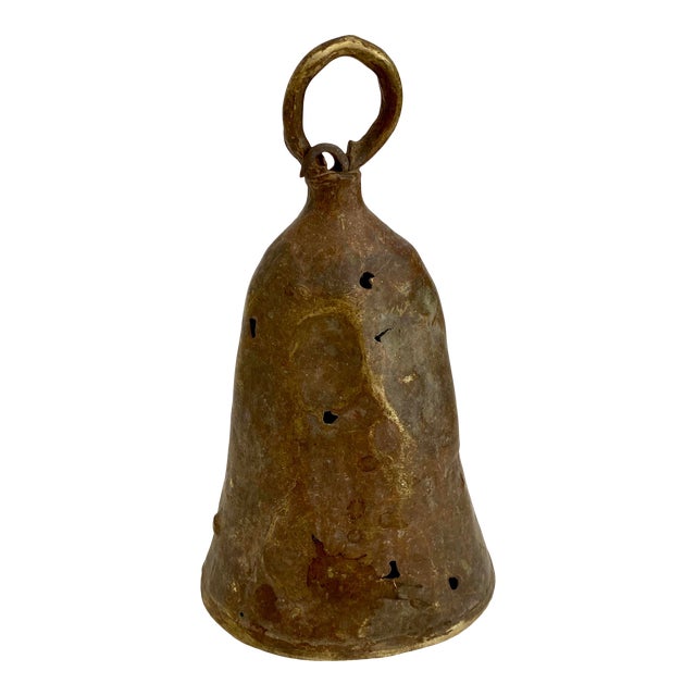 Vintage Nigerian Brass Cow Bell Chairish