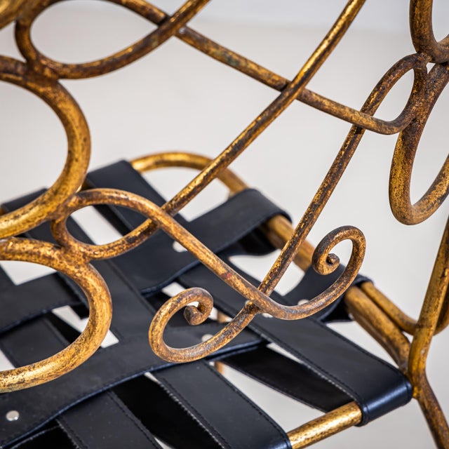 Pair of Metal Side Chairs by Gio Ponti for Casa E Giardino, Italy, 1950s For Sale - Image 9 of 11