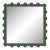 Fleur Home Garden District Valmont Square Mirror in Duck Green, 38.75x38.75 For Sale