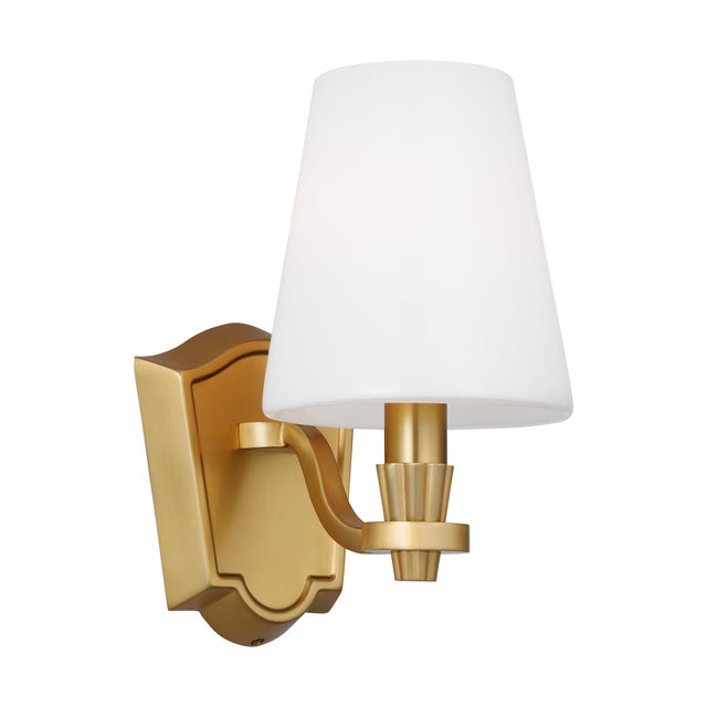 Alexa Hampton by Visual Comfort Studio Paisley Small Vanity, Burnished Brass For Sale - Image 4 of 9