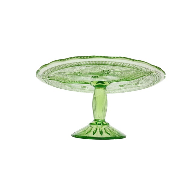 Mid-Century Modern Cake Bowl on Stand from Ząbkowice Glassworks, 1970s For Sale - Image 3 of 18