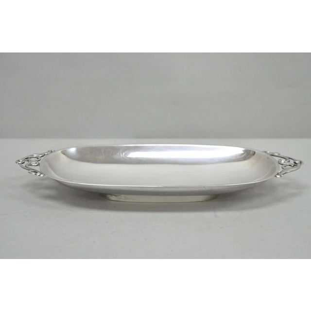 Vintage Denmark Gidom Fraberg Designed Silver Plated Narrow Trinket Candy Dish For Sale - Image 11 of 11
