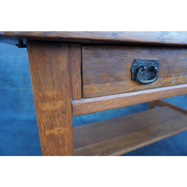 L. & J.G. Stickley, Inc. L & Jg Stickley Arts & Crafts Writing Desk C 1910 For Sale - Image 4 of 10