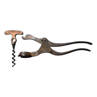 Antique Corkscrew Patent from Lund & Hipkins, London, 1855, Set of 2 For Sale