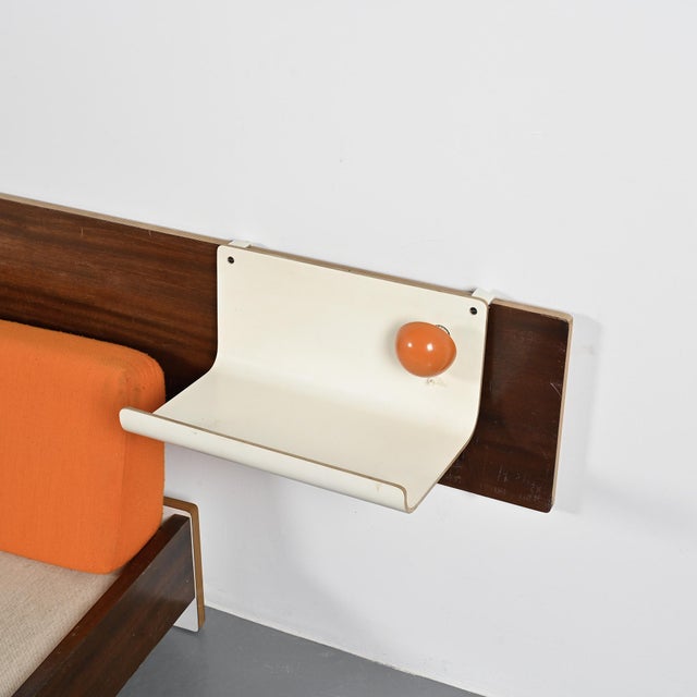 Wood Bed and Headboard by Pierre Guariche, 1968 For Sale - Image 7 of 18
