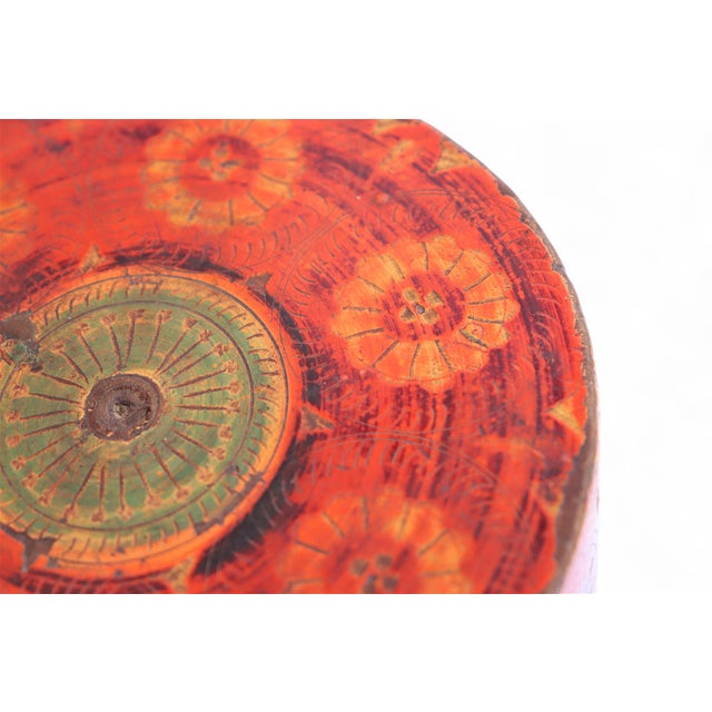 Handpainted Wooden Lacquerware Spice Box, 1950s For Sale - Image 10 of 11