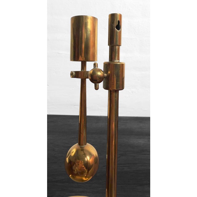 Ceramic Mid-20th Century Adjustable Brass Candlestick from Poul Kralund, Denmark For Sale - Image 7 of 12