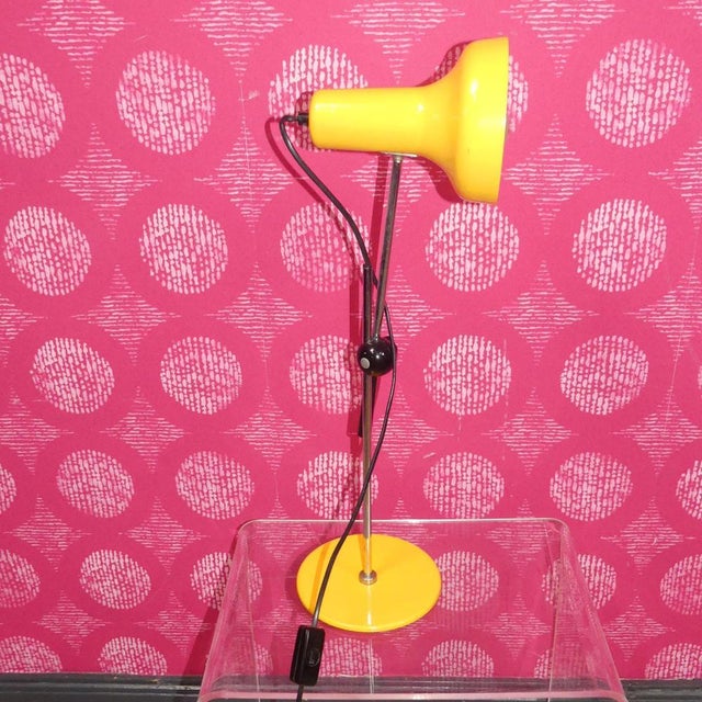 Space Age Desk Lamp with Yellow Ball Joint, 1970s For Sale - Image 3 of 12