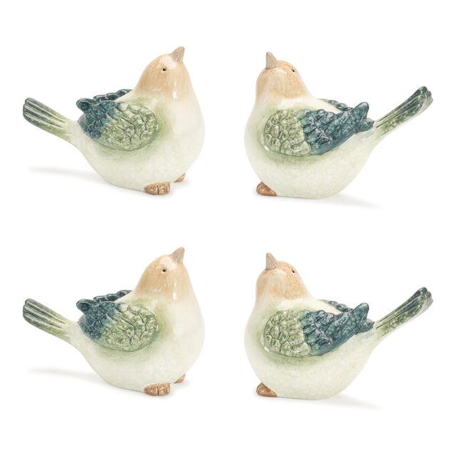 Kenneth Ludwig Chicago Terra Cotta Bird Figurine (Set of 4) For Sale - Image 4 of 4