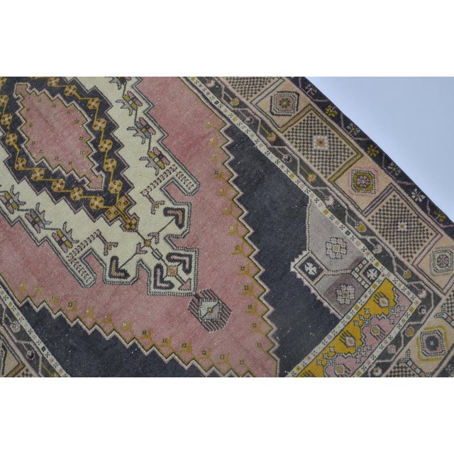 Vintage Anatolian Handknotted Wool Carpet For Sale - Image 9 of 10