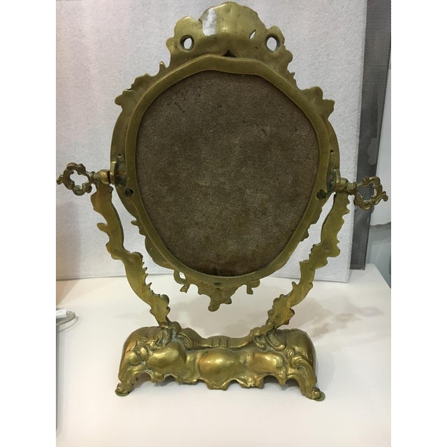 Vintage 1930's Brass Table Top Mirror Chairish