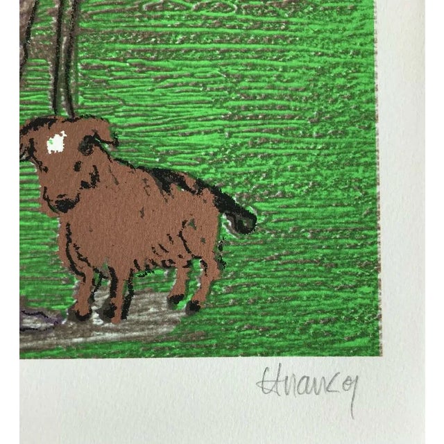 Figurative Carlos Franco El Dia Silkscreen Pencil Hand-Signed & Numbered For Sale - Image 3 of 3