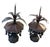 Pair of Vintage Neoclassical Cast Iron & Copper Architectural Finials With Wrought Botanical Agave Crests For Sale - Image 4 of 12
