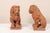 Terra Cotta Mid 20th Century Pair of French Snarling Lions, 2 Ft Tall For Sale - Image 8 of 10