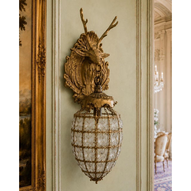 Late 20c French Louis XVI Gilt Bronze Sconces Wall Lamps - Pair For Sale - Image 12 of 16