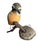 A folk-art carved wood bird from Austria — 5.25" x 5" x 2", vintage from the 1930s. Charming Alpine folk art for a shelf,...