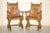 We are delighted to offer for sale this stunning pair of antique English oak hand carved chairs with Armorial coat of arms...