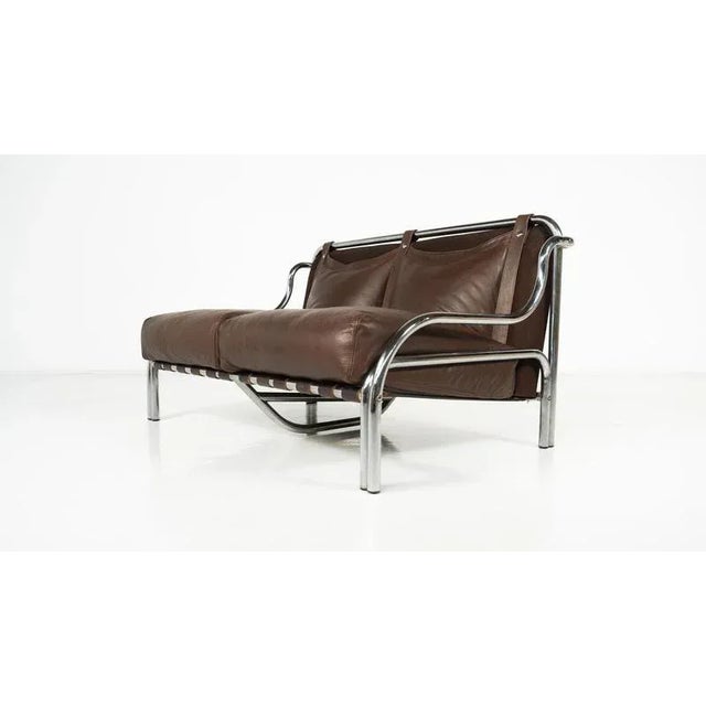 Brown Stringa Sofa attributed to Gae Aulenti, Italy, 1962 For Sale - Image 8 of 18