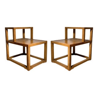 Early Edward Wormley Step End Tables / Nightstands for Dunbar - A Pair For Sale