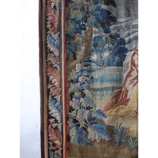 Textile Large Antique Verdure Tapestry with Nature and Lush Greenery, 1600s For Sale - Image 7 of 12