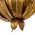Gold Italian Mid-Century Gilt Metal Floral Wall Sconce For Sale - Image 8 of 9
