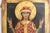 Mid 20th Century Beautiful Christian Icon of Saint Barbara, Hand Painted Wood, 13.25"x6.5" For Sale In Dallas - Image 6 of 8