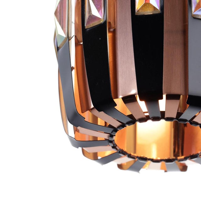 Metal Danish Copper Pendant Lamp by Werner Schou for Coronell Elektro, 1960s For Sale - Image 7 of 9