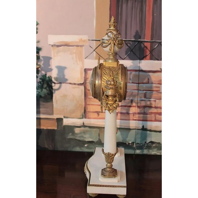 19th Century Marble and Bronze Fireplace Trim, Set of 3 For Sale - Image 6 of 11