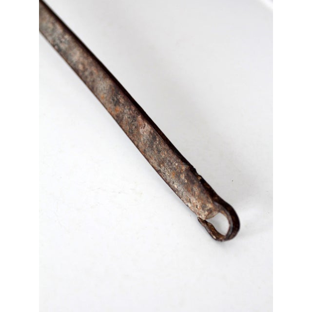 Antique Brass and Iron Three-Legged Hearth Cooking Pan For Sale - Image 15 of 16