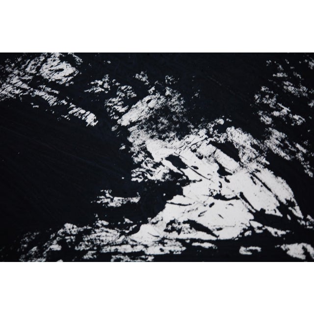 Black "Movement in Black and White 4" Contemporary Original Abstract Painting by Simon Findlay For Sale - Image 8 of 15
