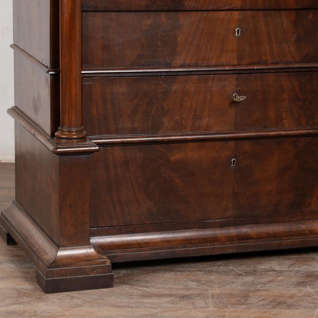 Brown 19th Century German Mahogany Biedermeier Secretary Bureau For Sale - Image 8 of 9