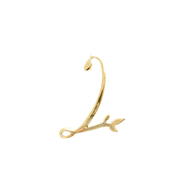 2020s Leaf Flourish Brass House Number, 0 For Sale - Image 5 of 14