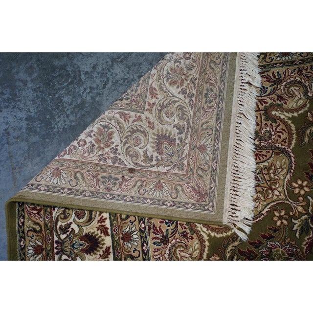 Large Vintage French Green Rug For Sale - Image 15 of 16