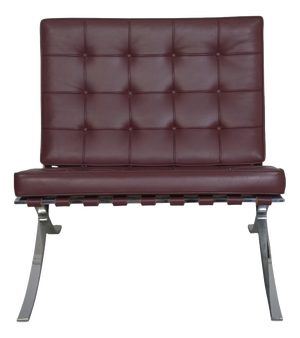 Barcelona Chair in Burgundy Leather by Ludwig Mies van der Rohe, 2000s