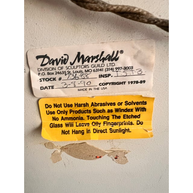 Postmodern Vintage 1990 David Marshall Designer Wall Mirror Hummingbird Floral 29.5× 39.5 For Sale - Image 3 of 8