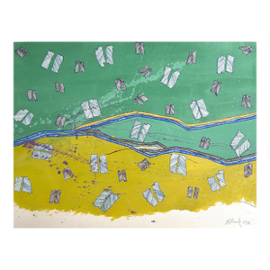 Barbara Beck 1996 Abstract Painting on Paper - Signed/Dated