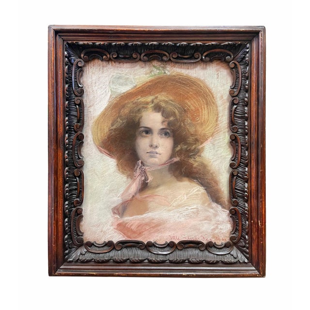 Wilhelm Heinrich Schneider Pastel Painting For Sale In Los Angeles - Image 6 of 9