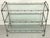 Large 3-Tier Maison Jansen Style Faux-Bamboo Silver-Leaf Bar/Serving Cart Italy, 1960s Measurements: 40" W × 118" D × 35"...