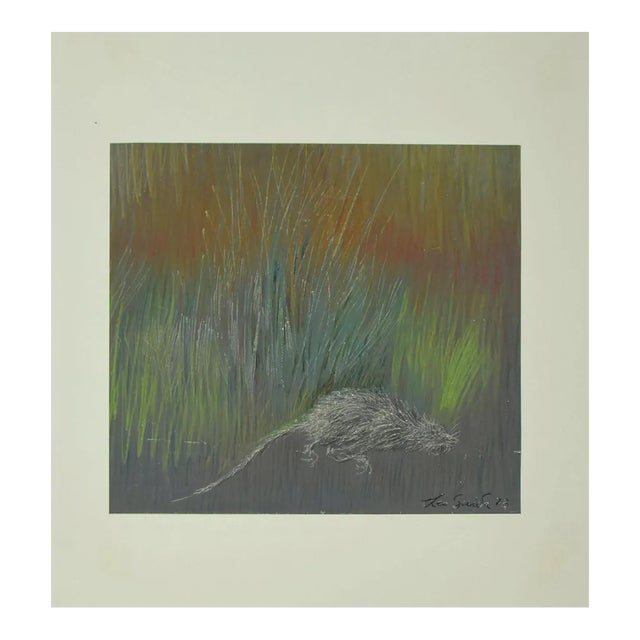 Leo Guida - The Rat - Pastel - 1973 For Sale