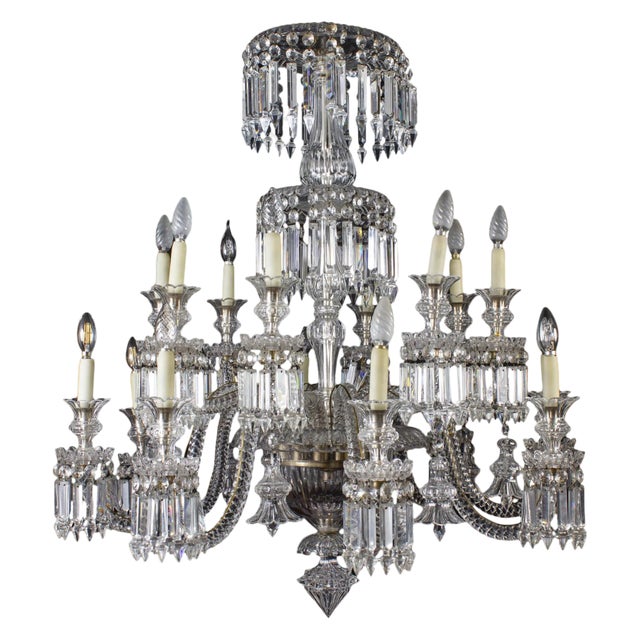 French Crystal Chandelier, 1940 For Sale