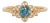 Natural Blue Diamond and White Diamond Ring in Solid 14k Yellow Gold, Size 6.75 For Sale