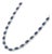 Blue Sapphire Royal Necklace in 18k White Gold With Diamonds- 34.5 Ct & 16 Inch For Sale