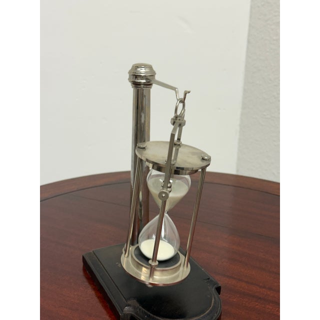 Wood Hourglass Timer on Wood Base, Vintage For Sale - Image 7 of 11