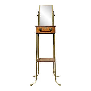 Early 20th Century Antique Mirrored Shaving Stand or Vanity Stand For Sale