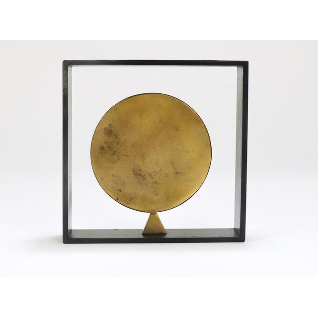 Iron & Brass Coin Medal Bookend attributed to Carl Auböck, Austria, 1970s For Sale - Image 15 of 18