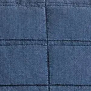 Contemporary Pine Cone Hill by Annie Selke Atlas Denim Quilted Sham, Standard For Sale - Image 3 of 4