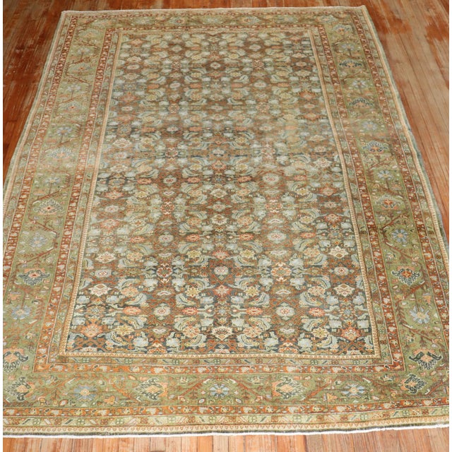 Early 20th Century Antique Herati Persian Rug - 7'2" x 10'2" For Sale - Image 5 of 10