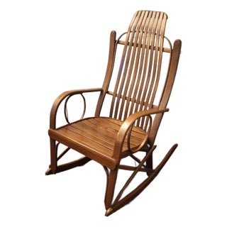 Folk Art Adirondack Bentwood Rocking Chair For Sale